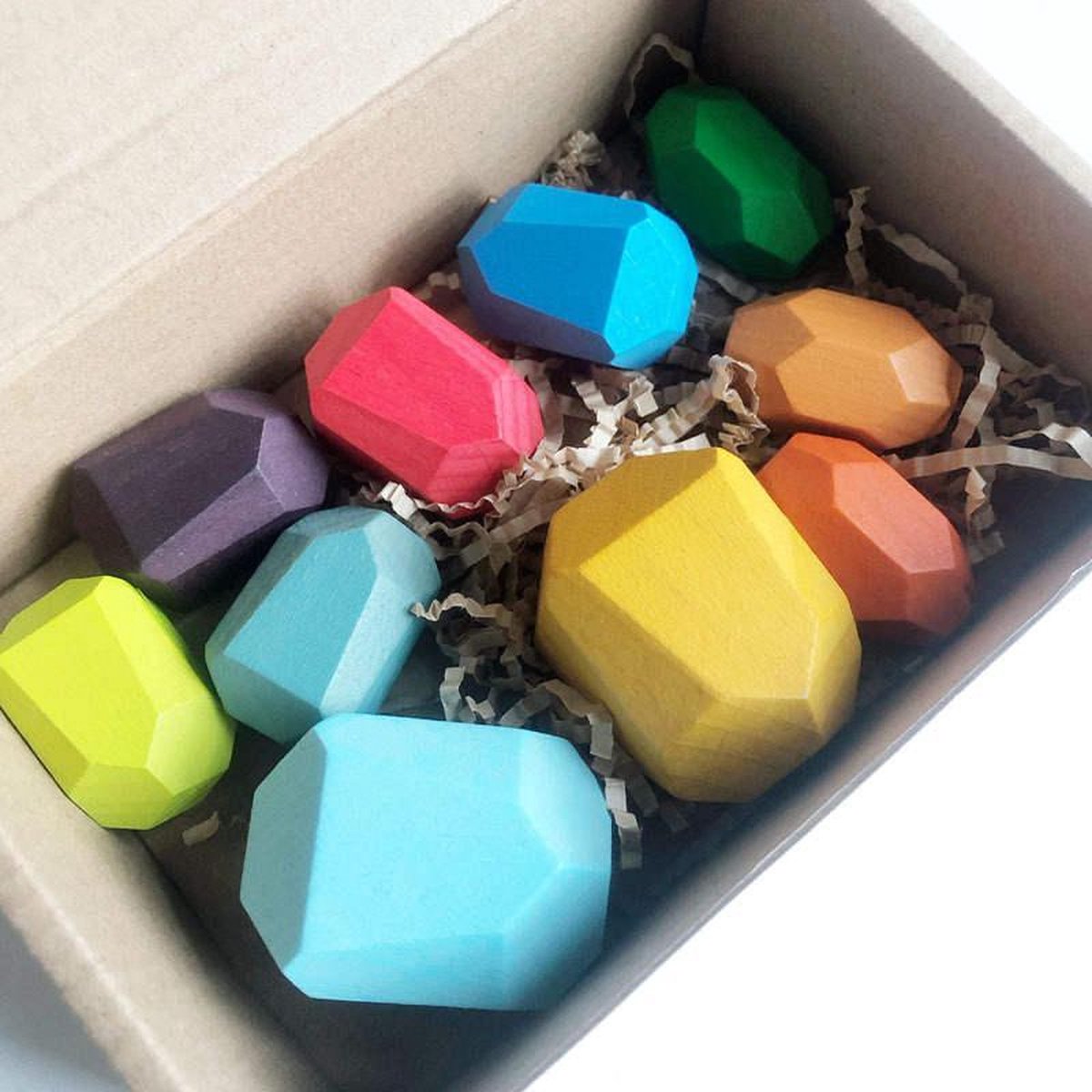 Houten Stapelblokken - 10 stuks | Houten Stapeltoren |  set |  toren |Balanceerblokken | Educatief speelgoed